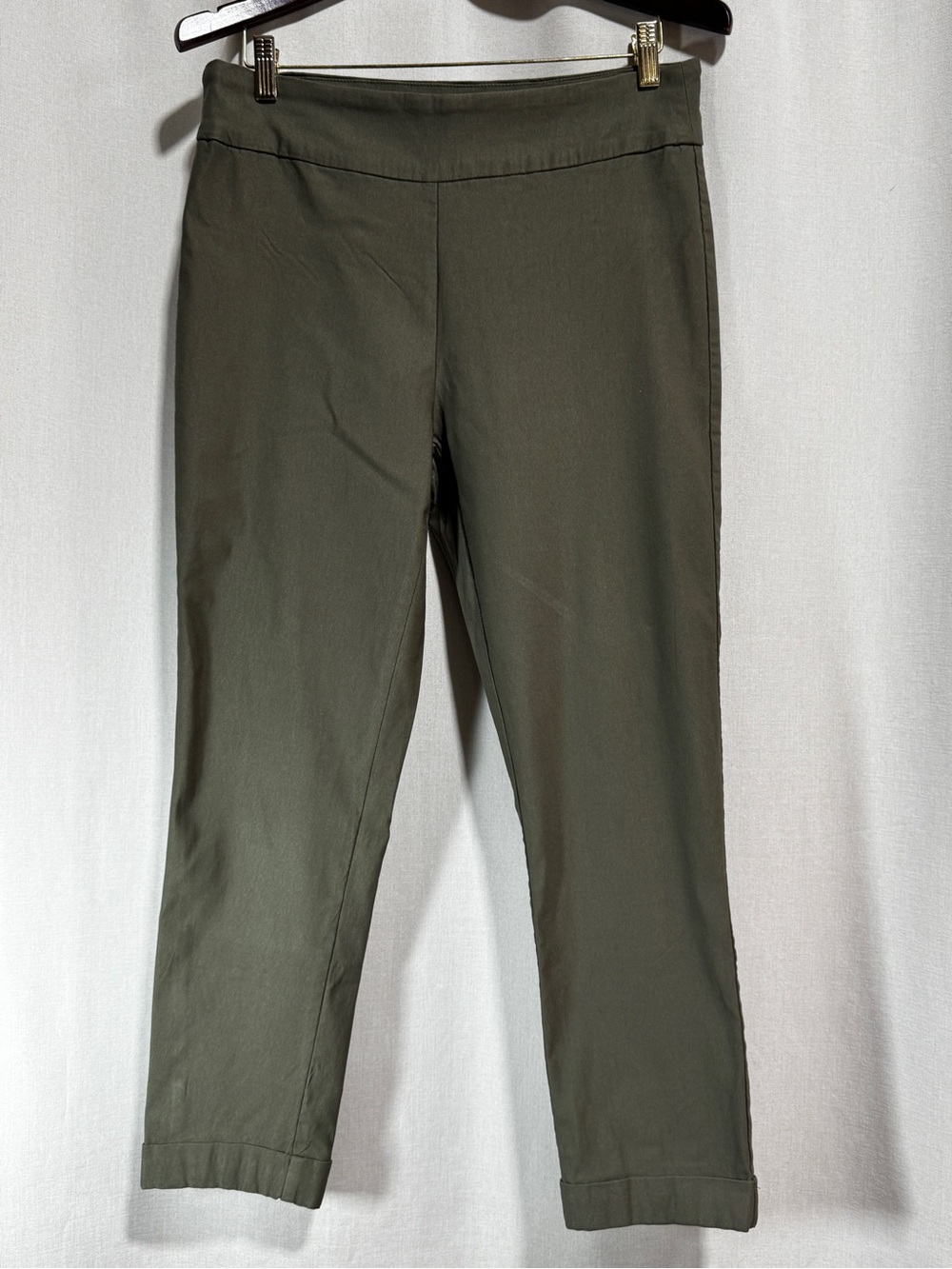 Tribal Womens 14 Green Rayon/Nylon/Spandex Stretch Skinny Ankle Pull On Pants